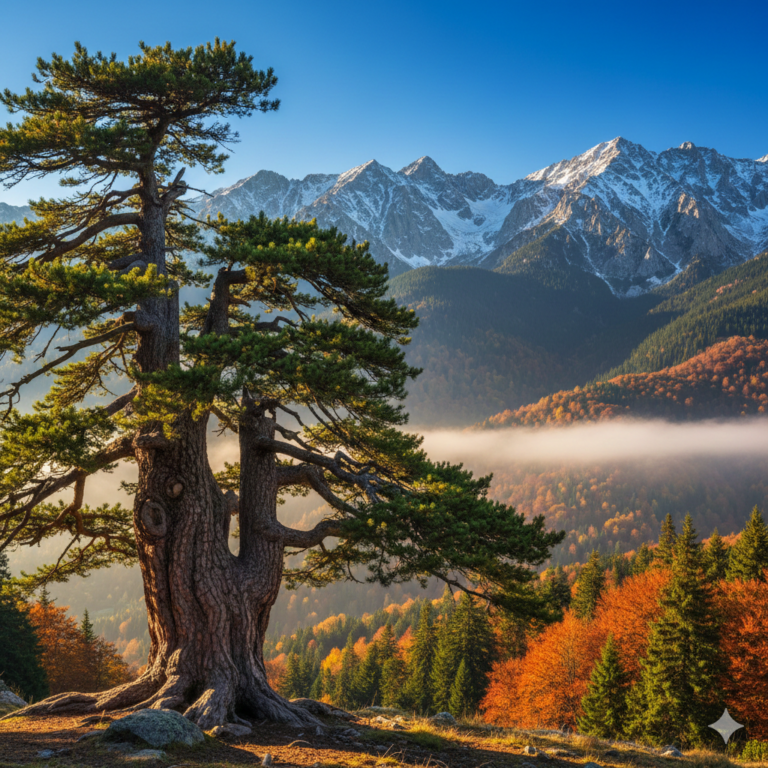 The centuries-old Baykusheva pine in the Pirin Mountains near Bansko