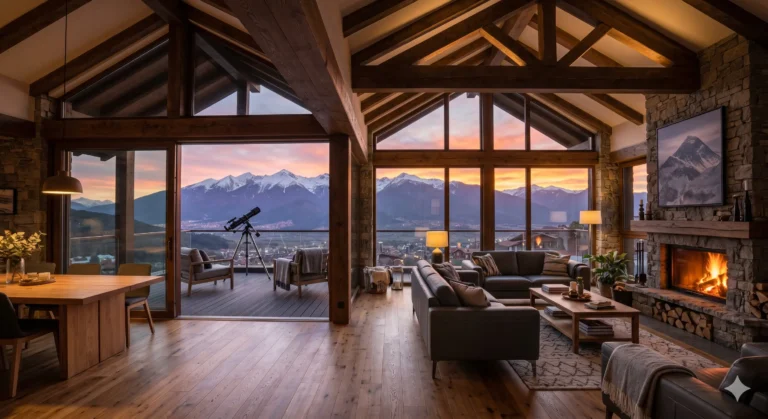 Луксозен апартамент на последен етаж в Банско с гледка към Пирин