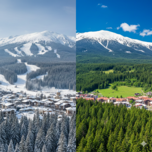 The climate in Bansko in winter and summer – view of Mount Todorka