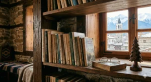 A collection of books about Bansko and the history of the Pirin region