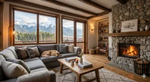 Уютно обзавеждане на жилище в Банско с гледка към планината