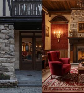 Бутиков хотел спрямо къща за гости в Банско - архитектура и интериор, отразяващи лукс и локална култура.