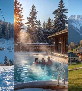 Сравнение на недвижими имоти и начин на живот в Банско, Баня, Разлог и Добринище - ски писти, минерални басейни и традиционни къщи.