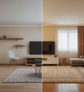 Сравнение между необзаведен имот и напълно обзаведен апартамент в Банско от чужденец