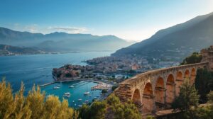 Sea view in Kavala and the aqueduct – a day trip destination from Bansko.