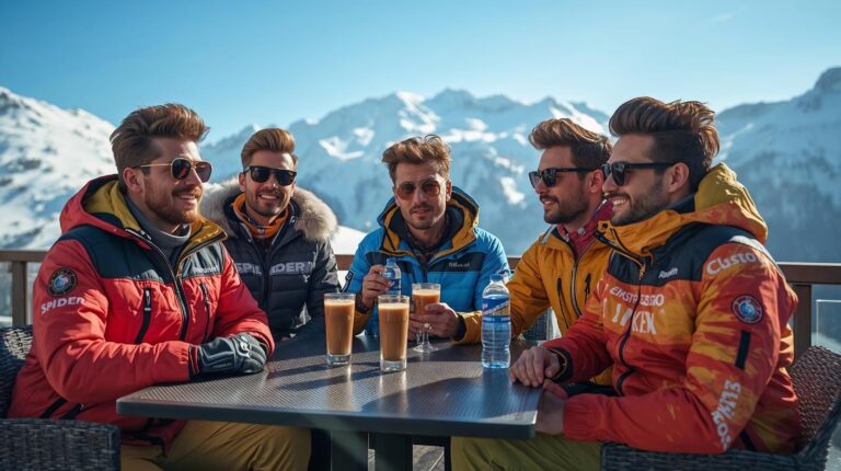 Greek tourists in Bansko drink coffee at Banderishka Polyana
