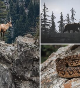 Дива коза на скали в Пирин и предупреждение за мечки и змии.