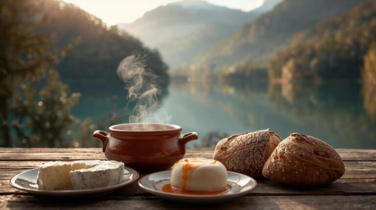 Traditional Macedonian sofra and Berovo Lake – a destination for a day trip from Bansko.