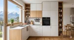 Как максимально эффективно использовать пространство на маленькой кухне в квартире в Банско