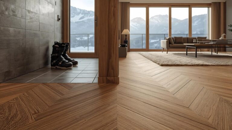 Comparison of SPC flooring and laminate in a mountain apartment with a view of Pirin - trends 2026.