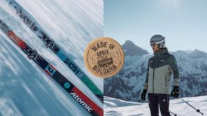 Comparison of world ski brands - Atomic, Colmar and Bulgarian production.