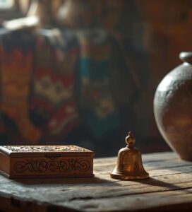 Автентични занаятчийски сувенири от Банско - дърворезба, чанове и керамика.