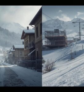 Трансформацията на Банско 2003 – сравнение между стария град и новата гондола