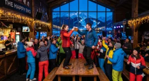 Après-ski в Банско парти в Happy End с танцуващи скиори