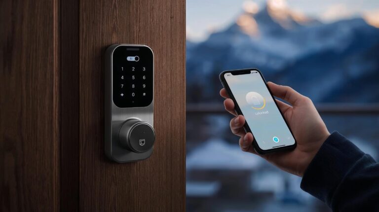 Access automation system with smart lock in an apartment in Bansko.