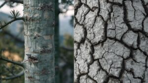 Comparison between the bark and needles of White Fir and Black Fir in Pirin