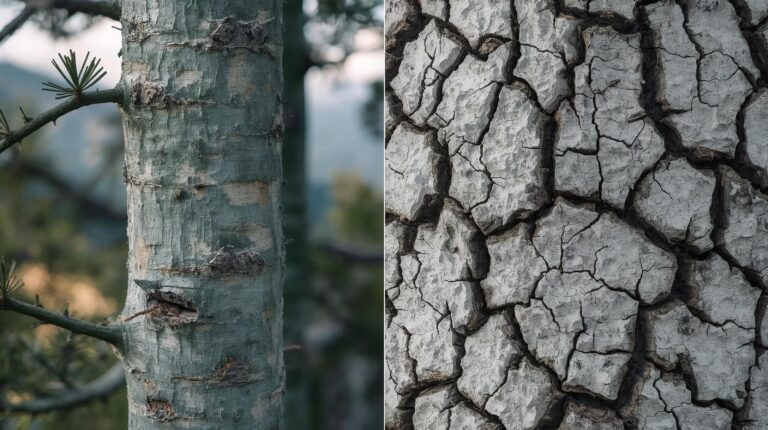 Comparison between the bark and needles of White Fir and Black Fir in Pirin