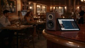 Properly selected music for a restaurant creates coziness and retains customers.