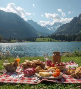 Семеен пикник на язовир Белизмата с гледка към Пирин планина
