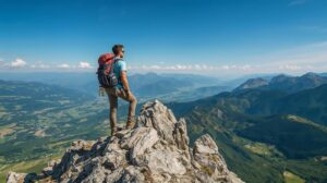Mountain guide in Bansko during a hike in the Pirin Mountains.