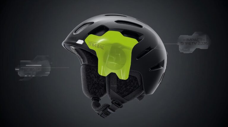 Cutaway of a ski helmet model 2026 showing MIPS technology