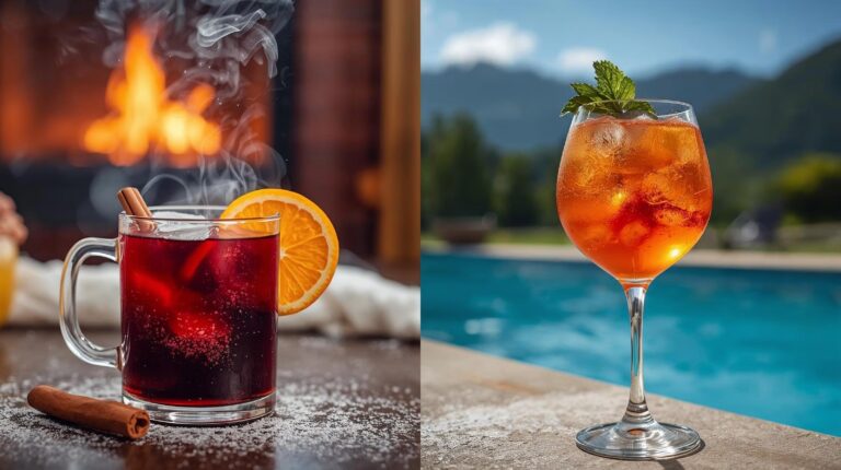 Wine Cocktails - Mulled Wine for Winter and Aperol Spritz for Summer