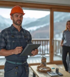 Професионален майстор в Банско обсъжда договор за ремонт със собственик на имот