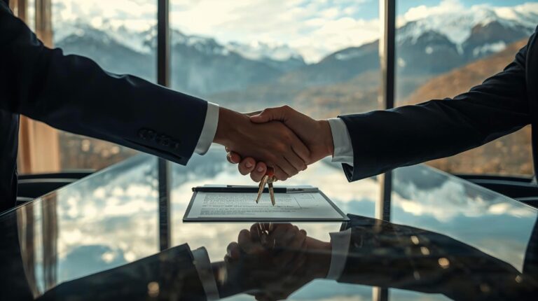 Successful negotiations for a property in Bansko - handshake.