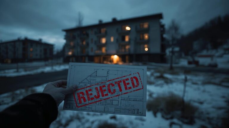 Building in Bansko with suspended documents for Act 16