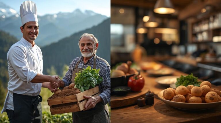 Chef buys produce from local farmer - a cost-cutting strategy in the restaurant