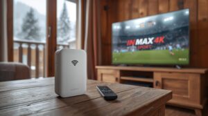 1 router and remote control for Xplore TV in an apartment in Bansko