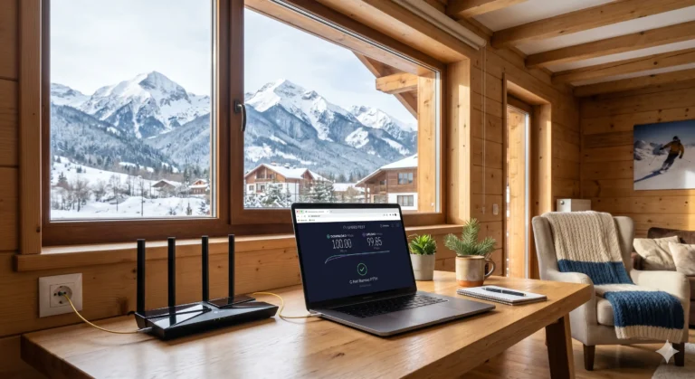 Високоскоростен оптичен интернет от G Net в апартамент в Банско с гледка към Пирин.