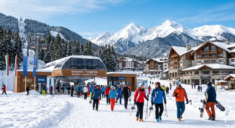 Accommodation next to the lift in Bansko in the Gondola area hotels and skiers