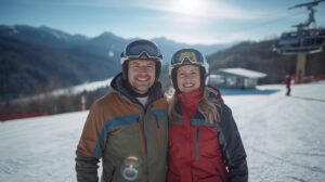 Beginner skiers aged 50 in Bansko ski resort 2026