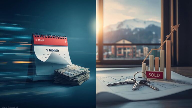 Comparison between urgent and standard property sale in Bansko - time versus price.