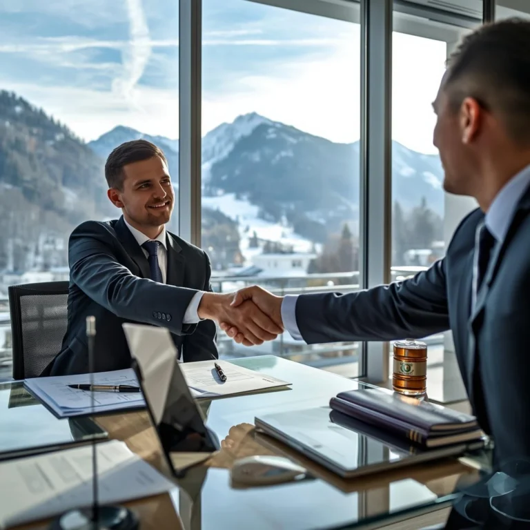 Чуждестранен инвеститор подписва документи за регистрация на фирма пред нотариус в Банско