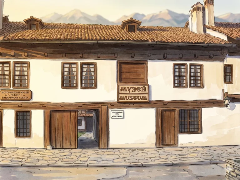 Facade of the Parapunova House, which houses the Razlog Historical Museum.