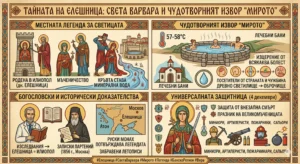 Старинната кула на църквата Св. Троица в Банско на фона на Пирин планина.