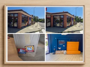 Office of the courier company Pigeon Express in the town of Bansko